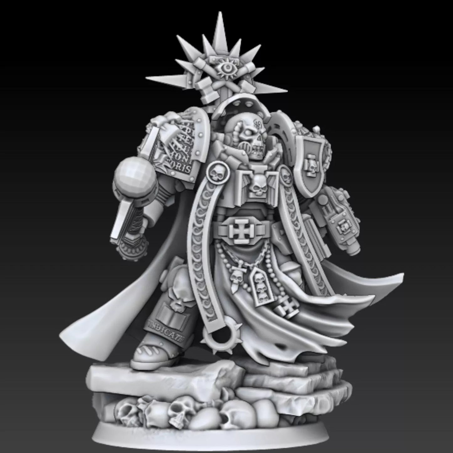 Silver Wardens Chaplain - Holy Psy-Brain Space Priest | For Tabletop Wargames