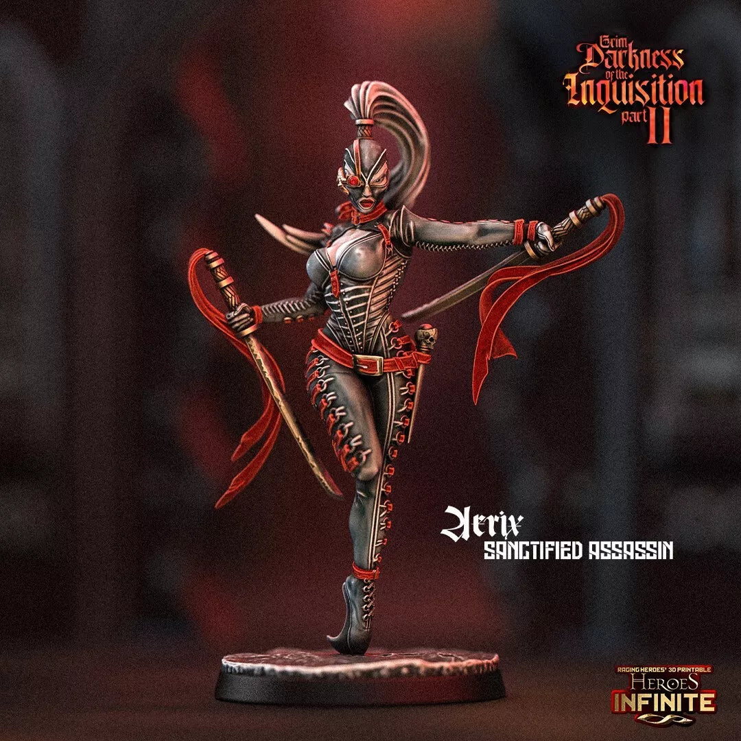 Aerix, Sanctified Assassin - Grim Darkness | Compatible with Tabletop Wargames