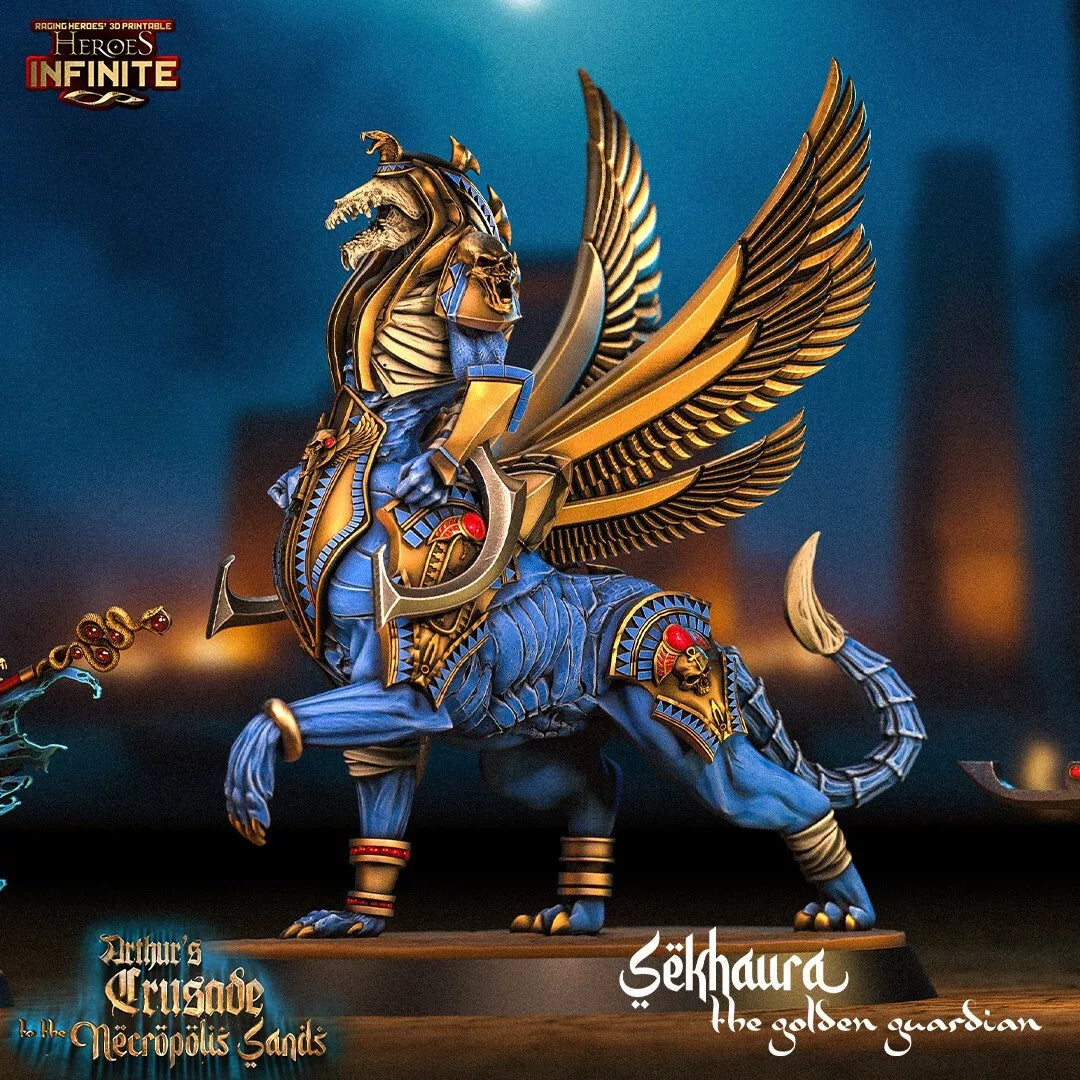 Sekhaura, the Golden Guardian - Necropolis Sands | Compatible with Tabletop Wargames