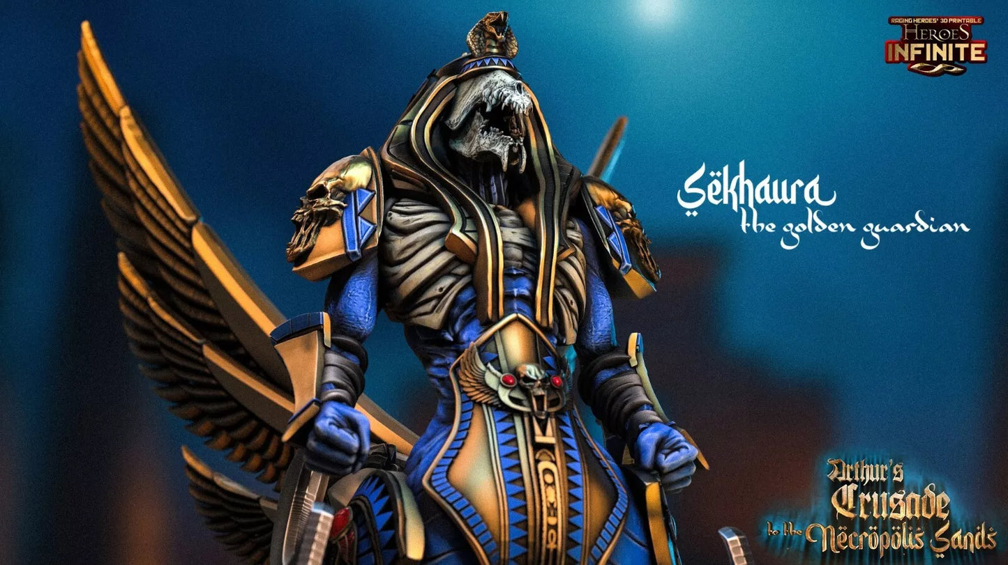 Sekhaura, the Golden Guardian - Necropolis Sands | Compatible with Tabletop Wargames