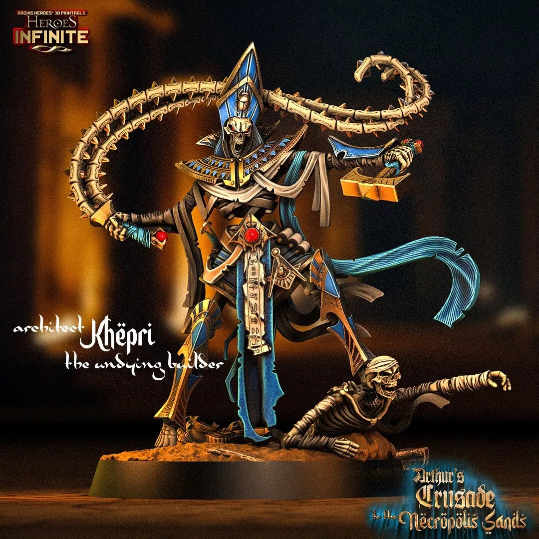 Architect Khepri, The Undying Builder - Necropolis Sands | Compatible with Tabletop Wargames
