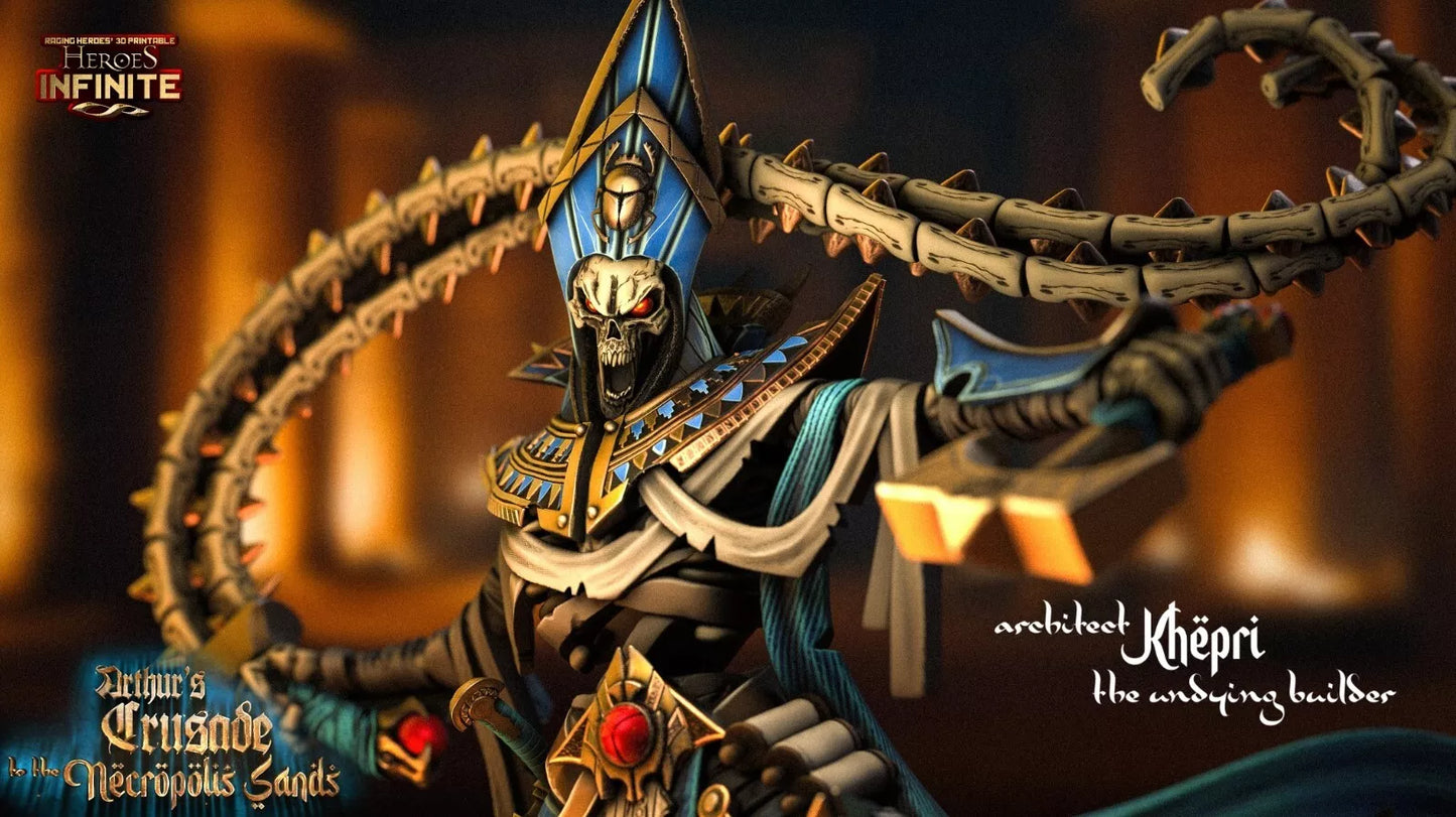 Architect Khepri, The Undying Builder - Necropolis Sands | Compatible with Tabletop Wargames