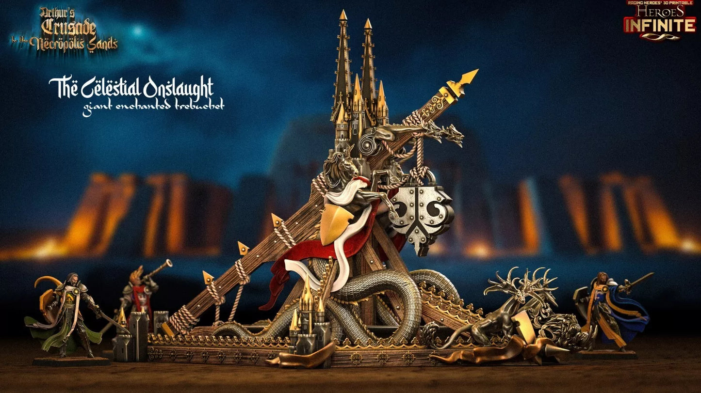 The Celestial Onslaught, Giant Enchanted Trebuchet - Necropolis Sands | Compatible with Tabletop Wargames