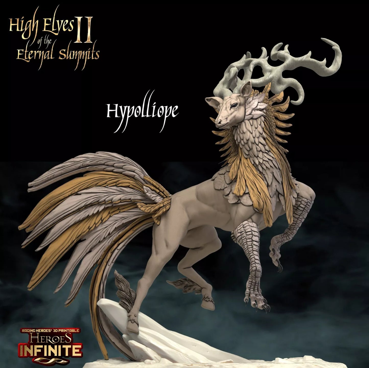 Hypolliope, Majestic High Elven Beast - Eternal Summits | Compatible with Tabletop Wargames