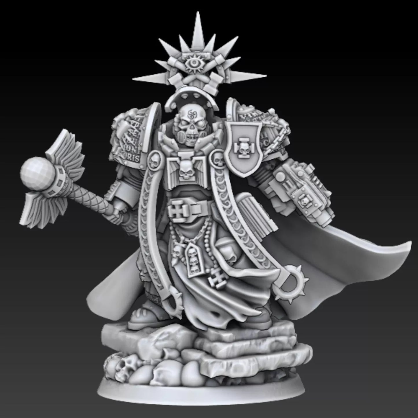 Silver Wardens Chaplain - Holy Psy-Brain Space Priest | For Tabletop Wargames