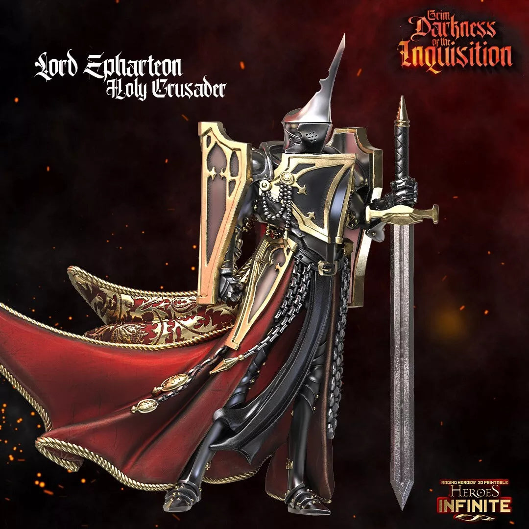 Lord Epharteon, Holy Crusader, Legendary Inquisitorial Knight Commander - Grim Darkness | Compatible with Tabletop Wargames