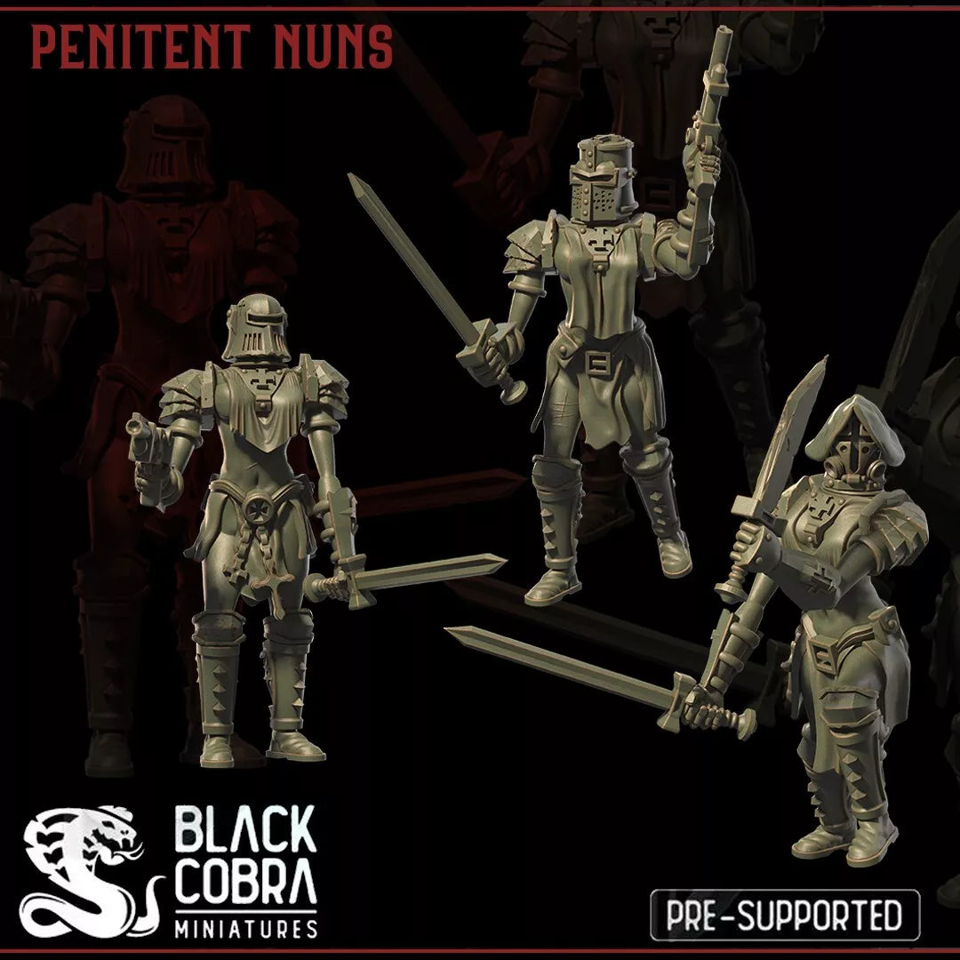Penitent Nuns - Trench Warband Miniatures | Compatible with Tabletop Wargames