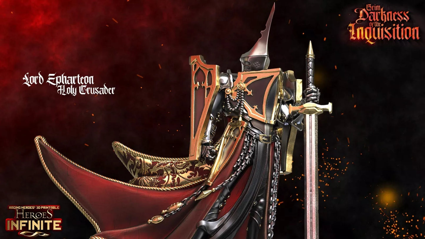 Lord Epharteon, Holy Crusader, Legendary Inquisitorial Knight Commander - Grim Darkness | Compatible with Tabletop Wargames