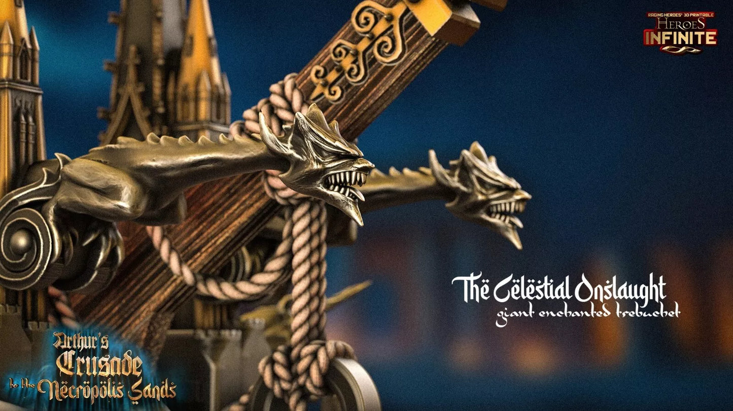 The Celestial Onslaught, Giant Enchanted Trebuchet - Necropolis Sands | Compatible with Tabletop Wargames