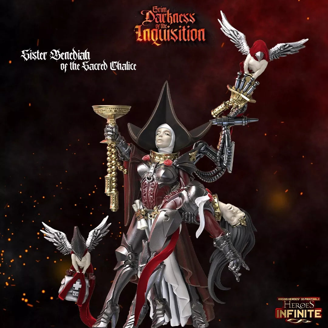 Sister Benediah of the Sacred Chalice, Exquisite Miniature - Grim Darkness | Compatible with Tabletop Wargames