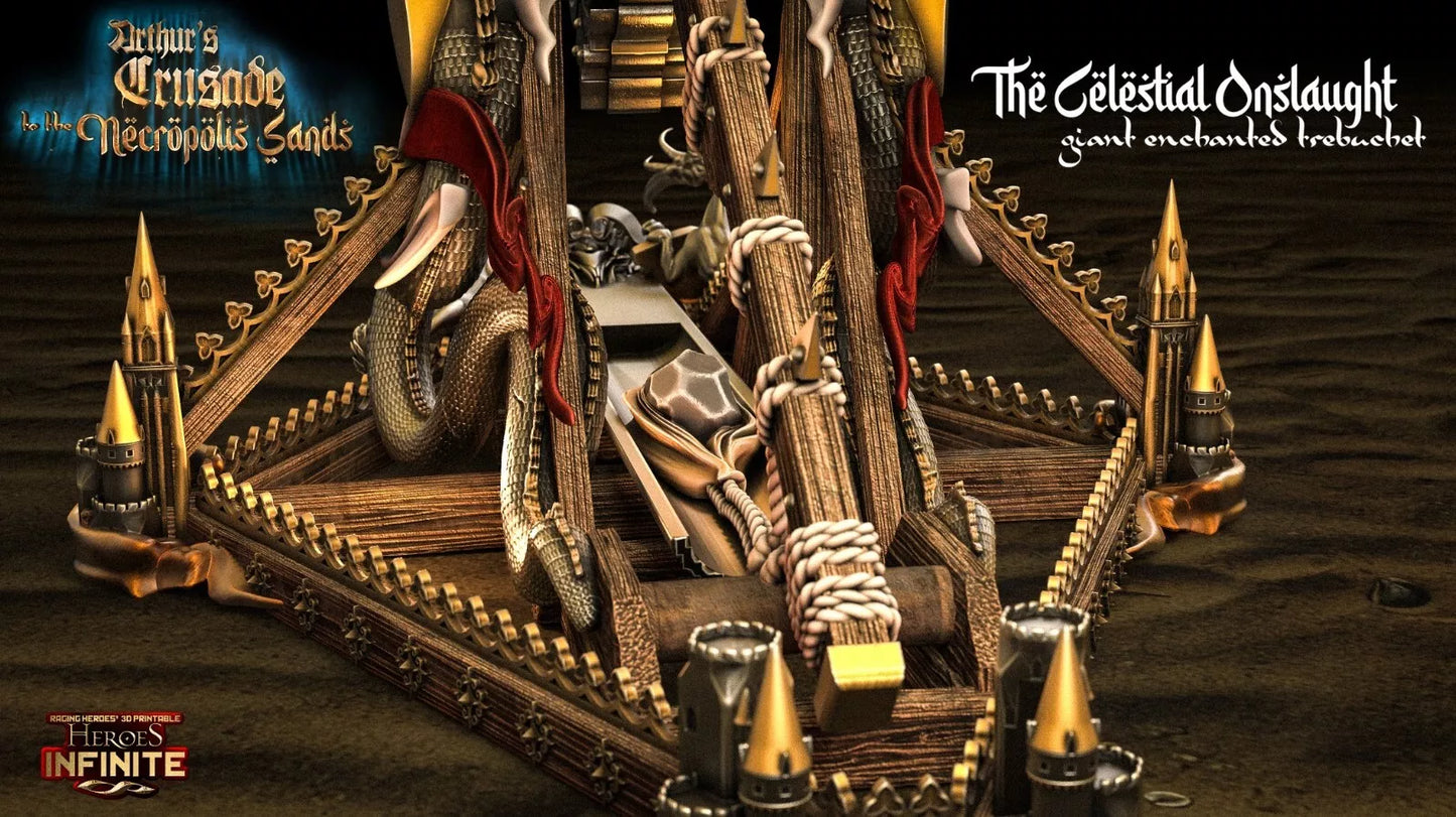 The Celestial Onslaught, Giant Enchanted Trebuchet - Necropolis Sands | Compatible with Tabletop Wargames