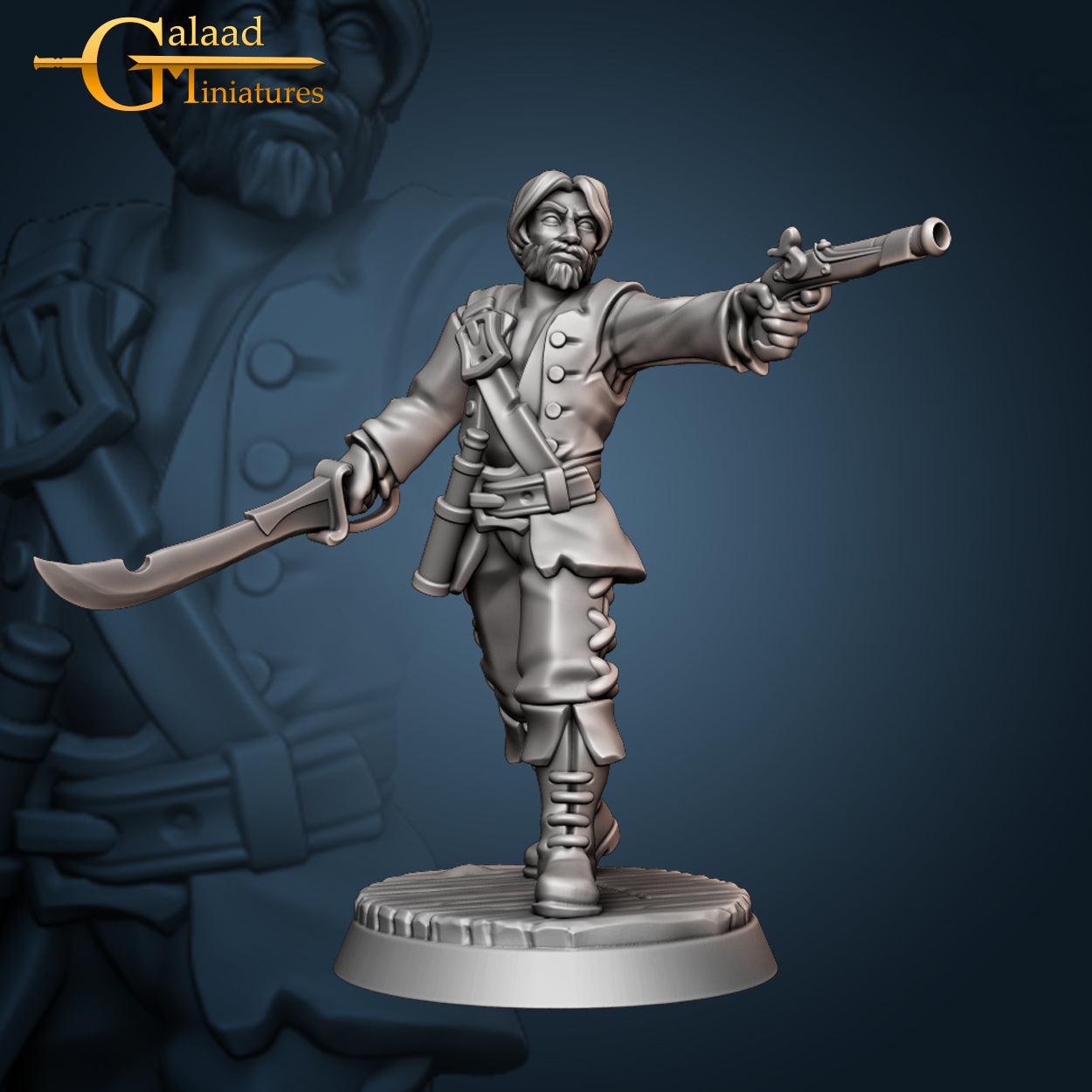Male Halfling Fighter D&D miniature, by Galaad Miniatures // 3D