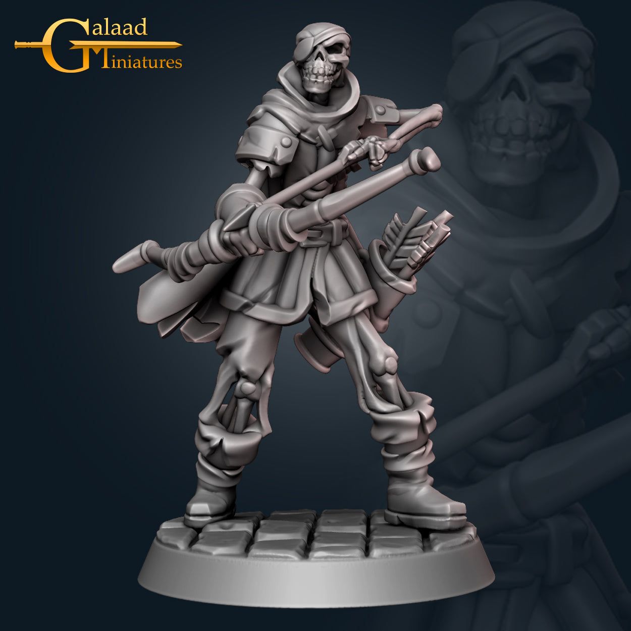 Skeleton Archer 03 3D Resin Printed DnD D D Pathfinder Miniatures