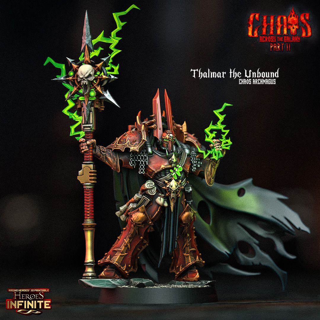 Thalmar the Unbound, Chaos Archmagus - Chaos Across the Galaxy | Compatible with Tabletop Wargames