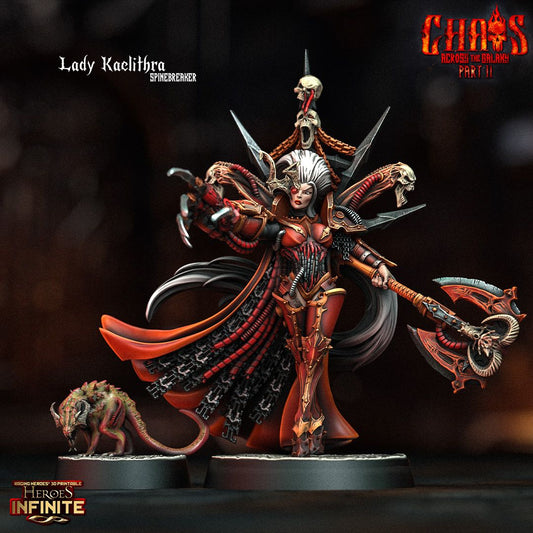 Lady Kaelithra Spinebreaker - Chaos Across the Galaxy | Compatible with Tabletop Wargames