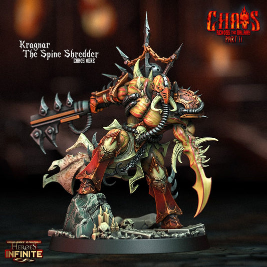 Kragnar the Spine Shredder, Chaos Ogre - Chaos Across the Galaxy | Compatible with Tabletop Wargames