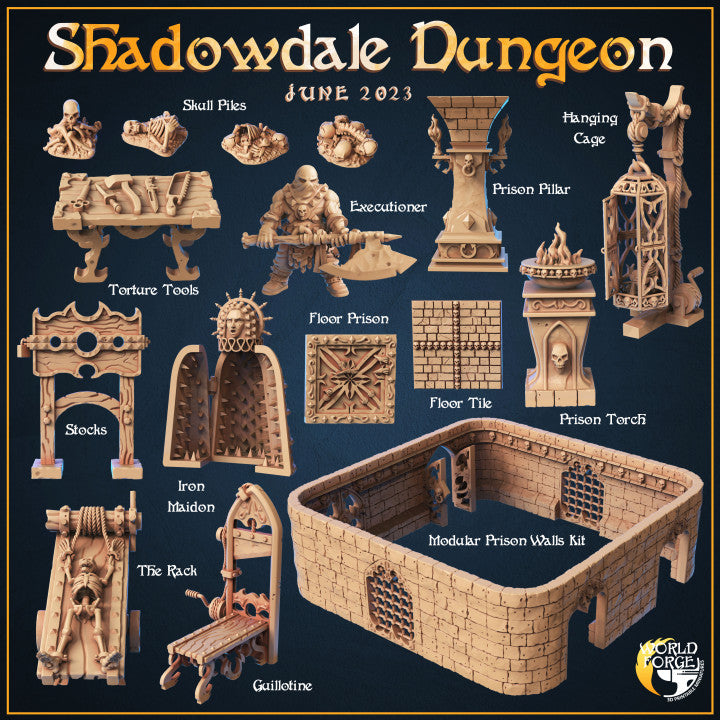 Shadowdale Dungeon Complete Set 3D Resin Printed DnD (D&D) Pathfinder Miniatures