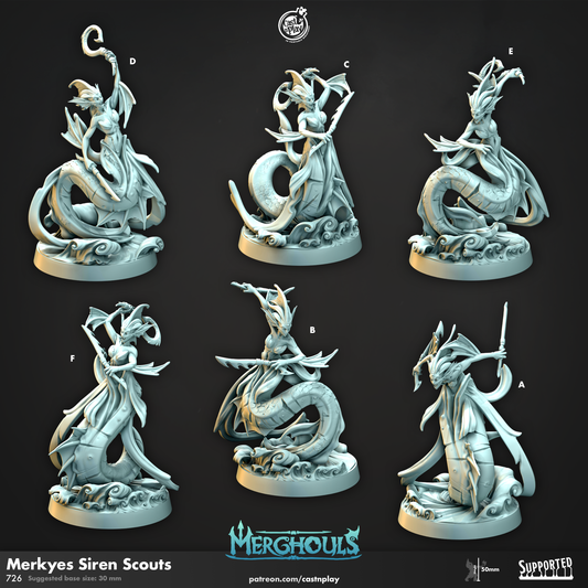 Merkyes Siren Scouts Set - For D&D Campaigns & Tabletop Games