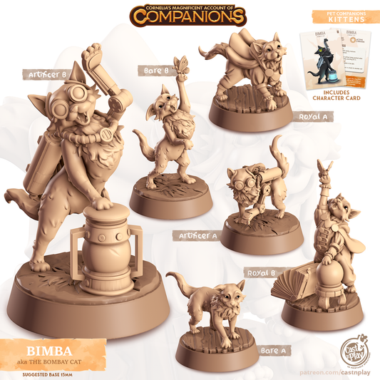 Bimba the Bombay - Companions - Cats - For D&D Campaigns & Tabletop Games