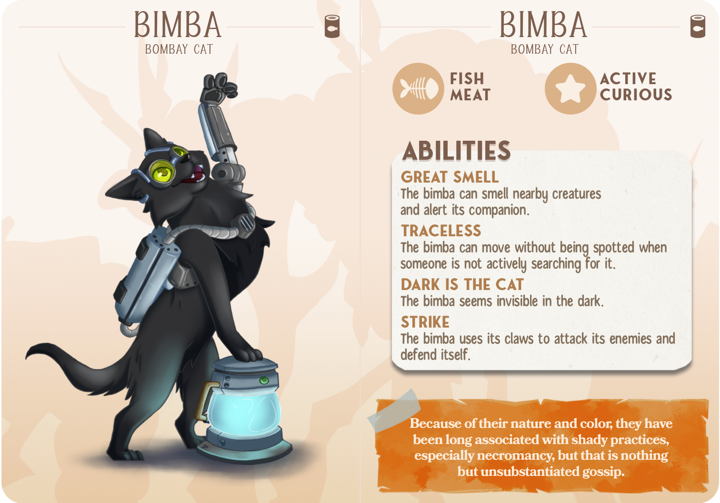 Bimba the Bombay - Companions - Cats - For D&D Campaigns & Tabletop Games