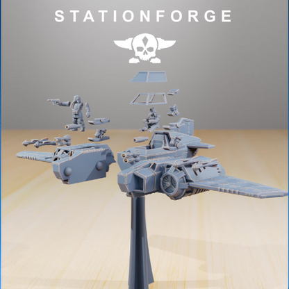 Grim Guard Aircraft – High-Speed Assault Flier | Compatible with W40K/WG/SF