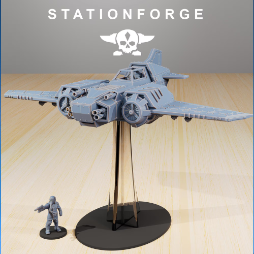 Grim Guard Aircraft – High-Speed Assault Flier | Compatible with W40K/WG/SF