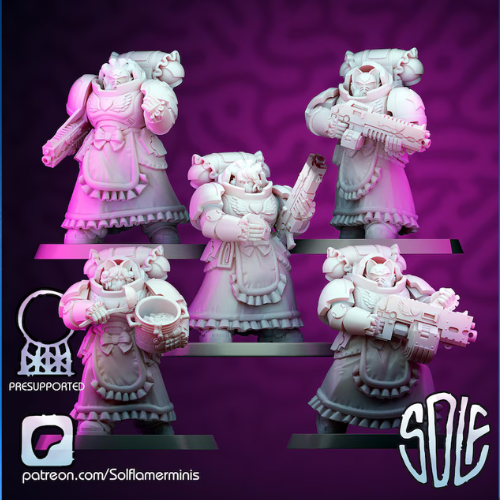 Heavy Interceptors Squad - Maid Marines Miniatures | Compatible with Tabletop Wargames