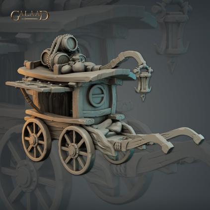 Caravan Cart 3D Resin Printed DnD (D&D) Pathfinder Miniatures