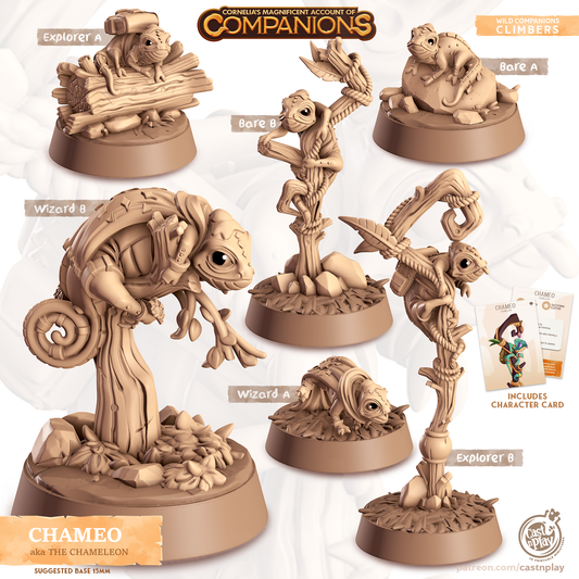 Chameo the Chameleon - Companions - Climbers - For D&D Campaigns & Tabletop Games