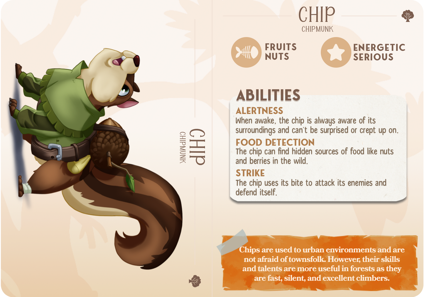 Chip the Chipmunk - Companions - Climbers - For D&D Campaigns & Tabletop Games