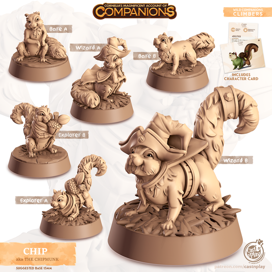 Chip the Chipmunk - Companions - Climbers - For D&D Campaigns & Tabletop Games