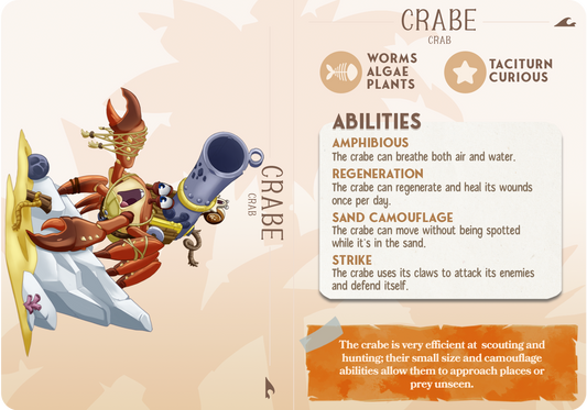 Crabe the Crab - Companions - Swimmers - For D&D Campaigns & Tabletop Games