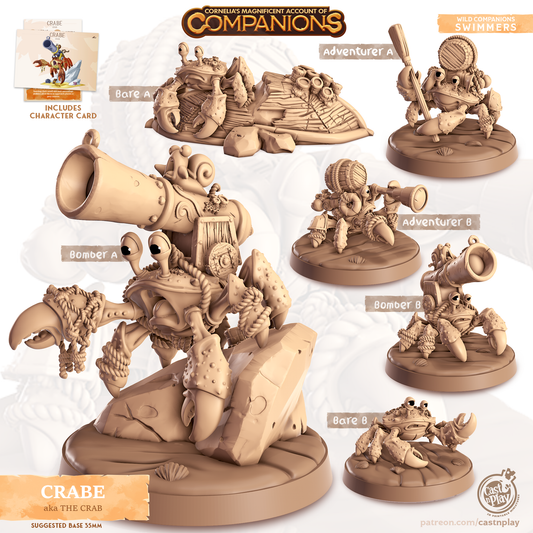 Crabe the Crab - Companions - Swimmers - For D&D Campaigns & Tabletop Games