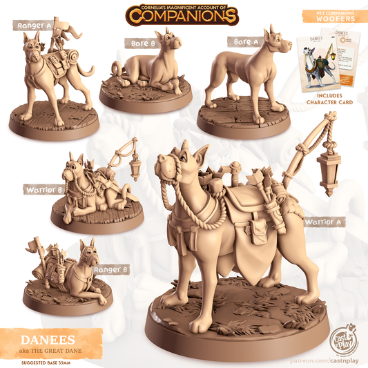 Danees the Great Dane - Companions - Dogs - For D&D Campaigns & Tabletop Games