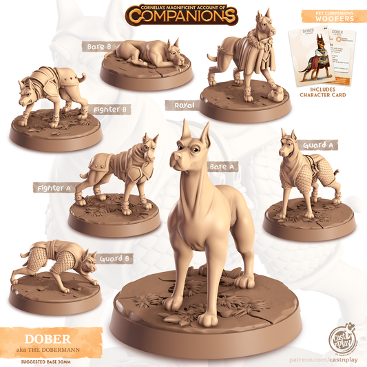 Dober the Dobermann - Companions - Dogs - For D&D Campaigns & Tabletop Games