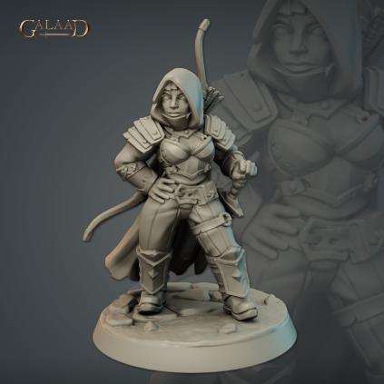 Female Dwarf v2: 3D Resin Printed DnD (D&D) Pathfinder Miniatures