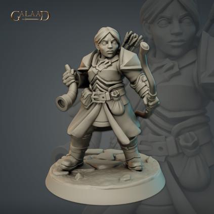 Female Dwarf v3: 3D Resin Printed DnD (D&D) Pathfinder Miniatures