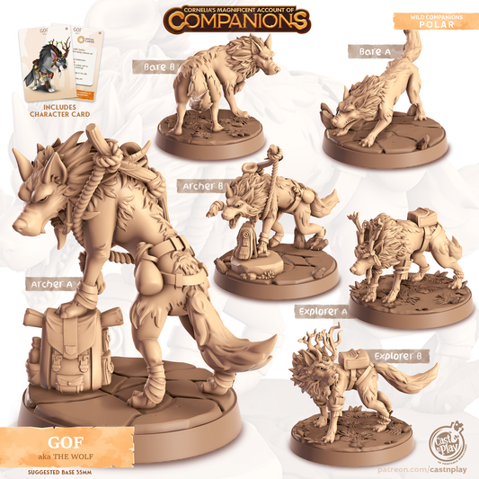 Gof the Wolf - Companions - Polar - For D&D Campaigns & Tabletop Games