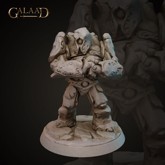 Rock Golems v02: 3D Resin Printed DnD (D&D) Pathfinder Miniatures
