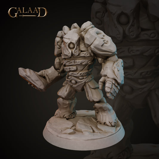 Rock Golems v03: 3D Resin Printed DnD (D&D) Pathfinder Miniatures