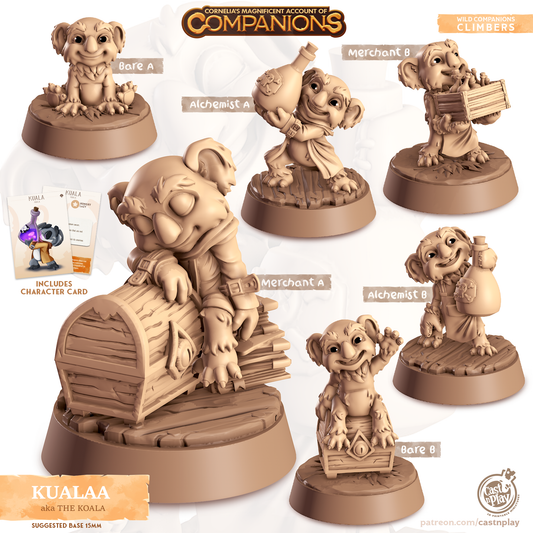 Kualaa the Koala - Companions - Climbers - For D&D Campaigns & Tabletop Games