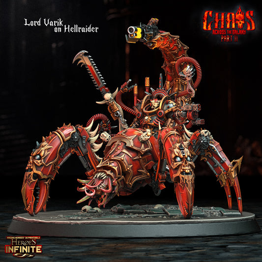 Lord Varik on Hailraider - Chaos Across the Galaxy | Compatible with Tabletop Wargames