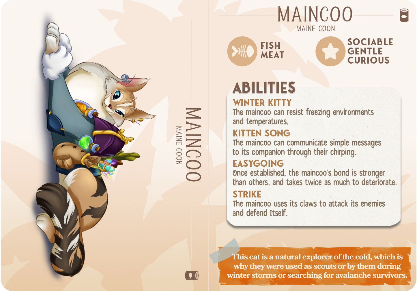 Maincoo the Maine Coon - Companions - Cats - For D&D Campaigns & Tabletop Games