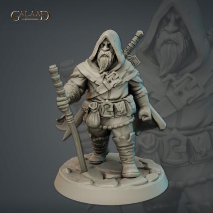 Male Dwarf v1: 3D Resin Printed DnD (D&D) Pathfinder Miniatures