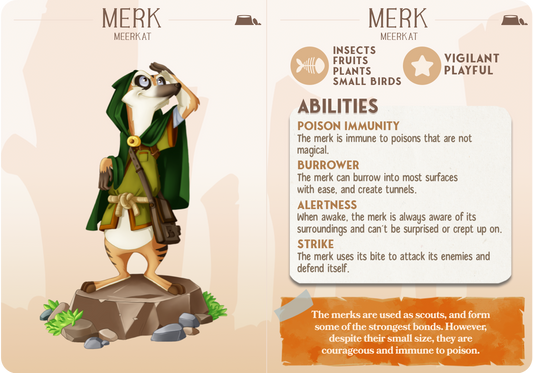 Merk the Meerkat - Companions - Burrowers - For D&D Campaigns & Tabletop Games
