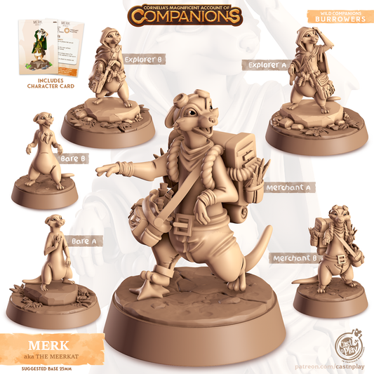 Merk the Meerkat - Companions - Burrowers - For D&D Campaigns & Tabletop Games