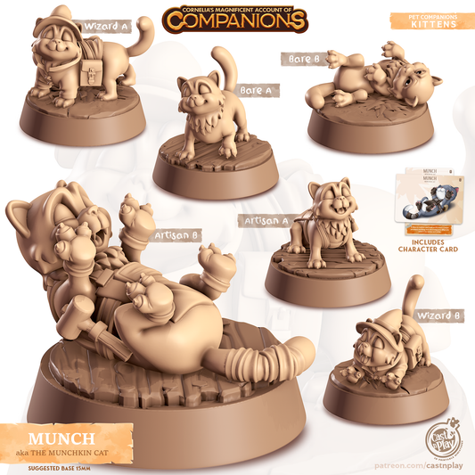 Munch the Munchkin - Companions - Cats - For D&D Campaigns & Tabletop Games