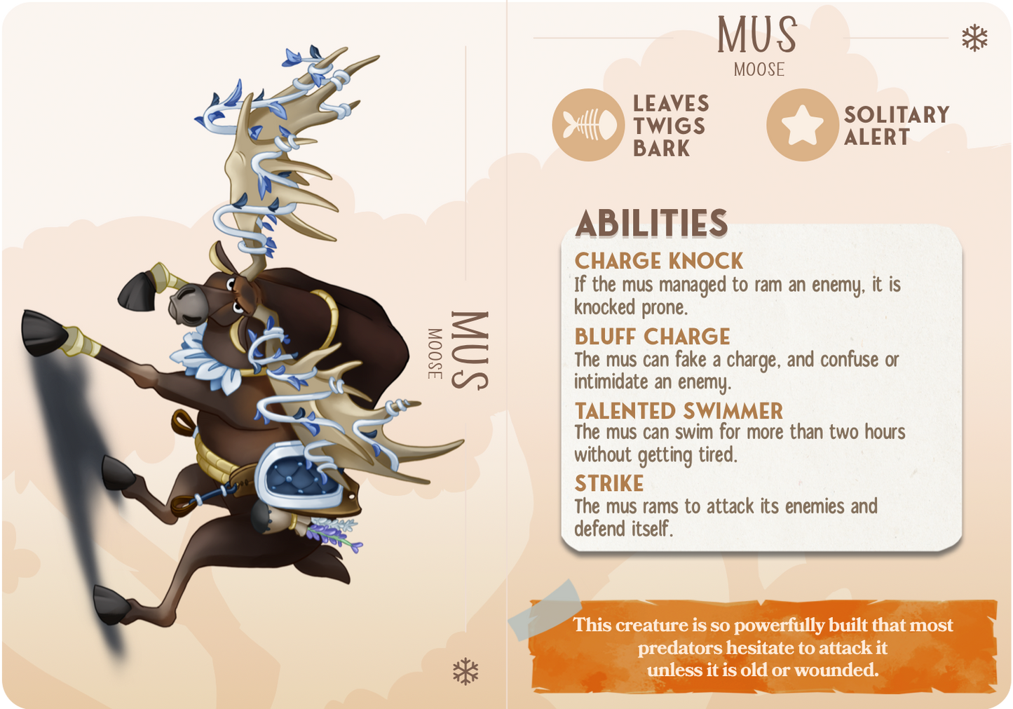 Mus the Moose - Companions - Polar - For D&D Campaigns & Tabletop Games