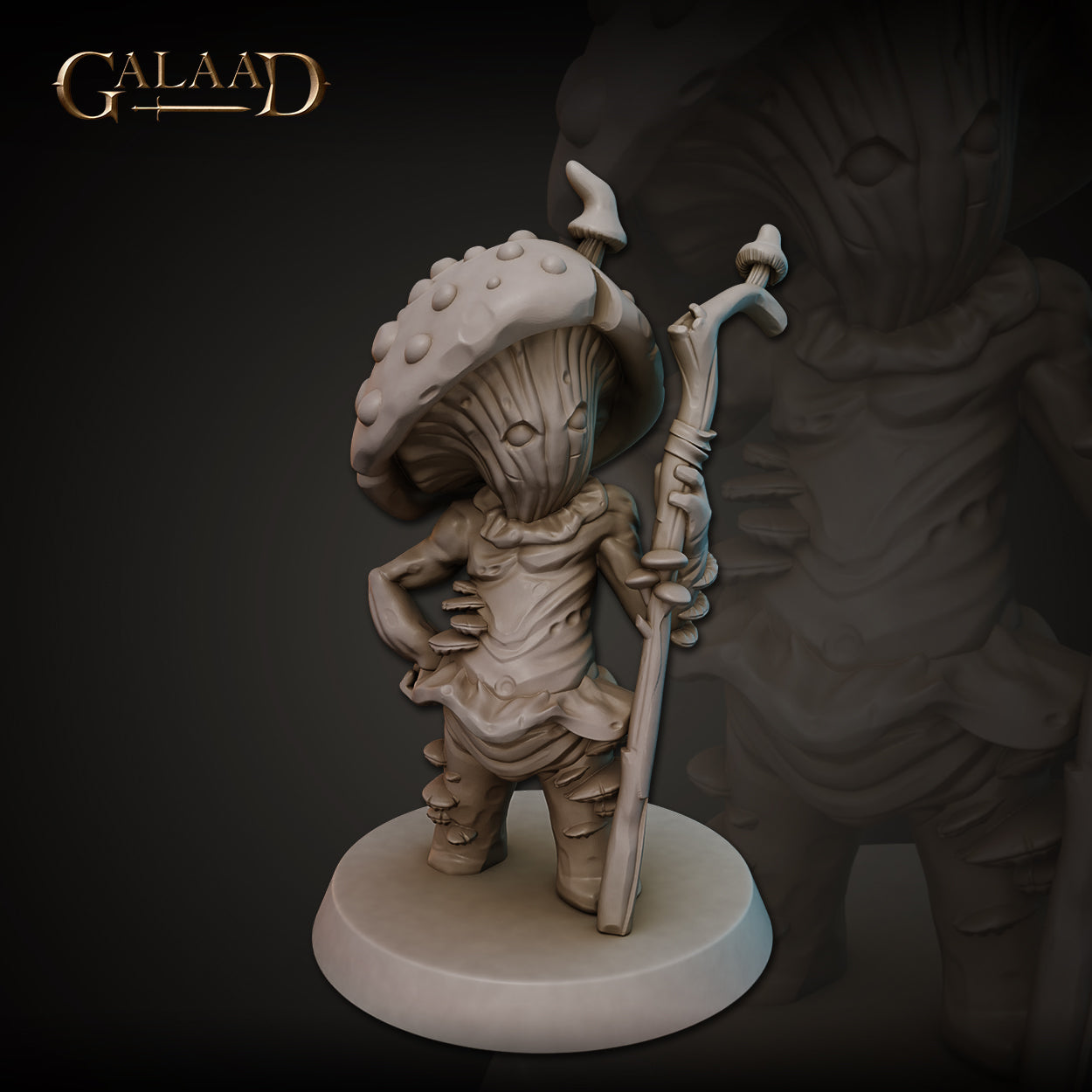 Myconid 01: 3D Resin Printed DnD (D&D) Pathfinder Miniatures