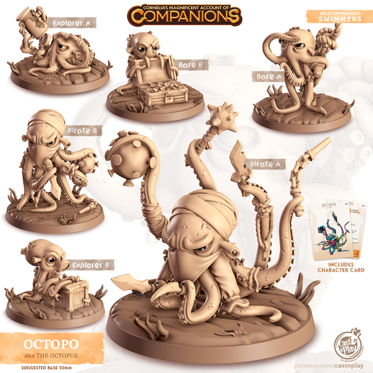 Oktopo the Octopus - Companions - Bears - For D&D Campaigns & Tabletop Games